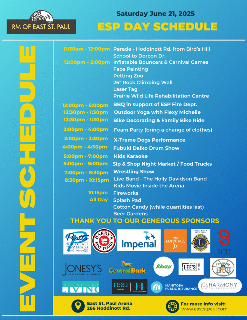2025 East St Paul Day Schedule